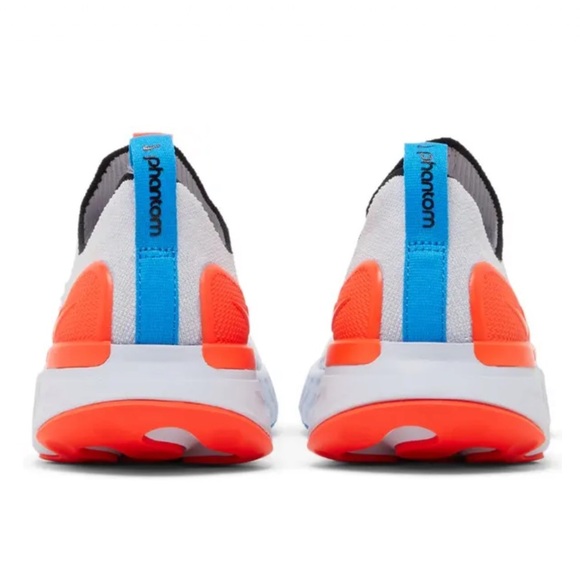 Nike | Women’s White React Phantom Run Flyknit 2 Sneakers, neon red accents, 6.5 - Picture 13 of 16